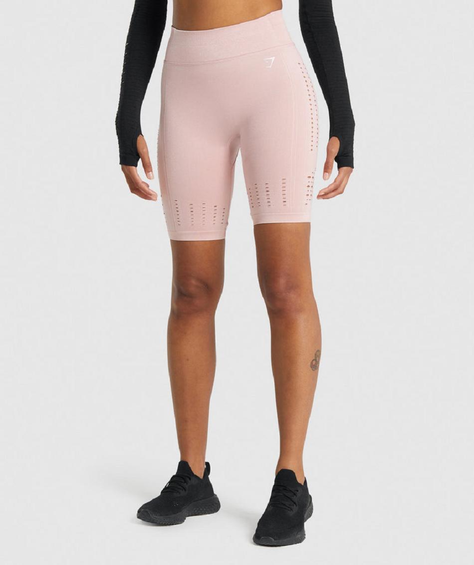 Gymshark Glow Seamless Ženske Kratke Hlače Svijetlo Roze | HR 3844JPQ